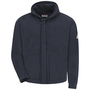 Bulwark® Large Regular Navy Blue Modacrylic/Wool/Aramid/Lyocell Flame Resistant Sweatshirt With Zipper Front Closure