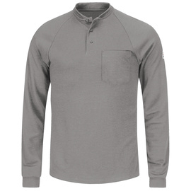 Bulwark® 2X Regular Gray Swiss Pique/Modacrylic/Lyocell/Aramid Flame Resistant Polo With Button Front Closure