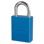 American Lock® Blue Anodized Aluminum 5 Pin Tumbler Safety Padlock Boron Alloy Shackle