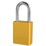 American Lock® Yellow Anodized Aluminum Lifeguard™ 6 Pin Tumbler Padlock Boron Alloy Shackle