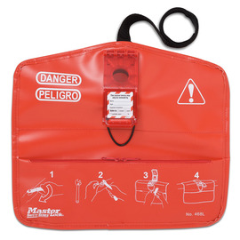 Master Lock® Red PVC Polyester Fabric/HDPE Plastic Valve Lockout