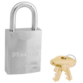 Master Lock® Silver Solid Steel High Security Padlock Boron Alloy Shackle