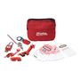 Master Lock® Red Thermoplastic Zenex™ Lockout Carry Case Steel Shackle