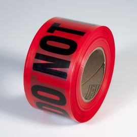 RADNOR™ 3" X 1000' Red 1.5 mil Polyethylene Primeguard Barricade Tape "DANGER DO NOT ENTER"
