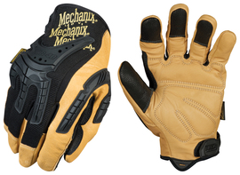 Mechanix Wear® Size 12 Black And Brown CG Heavy Duty Leather And Spandex Full Finger Mechanics Gloves With Hook and Loop Cuff