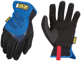 Mechanix Wear® Size 12 Black And Blue FastFit® Leather And TrekDry® Full Finger Mechanics Gloves With Elastic Cuff