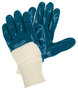 MCR Safety® Large MCR Safety® Blue Nitrile Three-Quarter Coated Work Gloves With Blue Jersey Liner And Knit Wrist