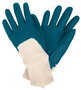 MCR Safety® X-Large MCR Safety® Blue Nitrile Palm And Over The Knuckle Coated Work Gloves With Blue Interlock Liner And Knit Wrist