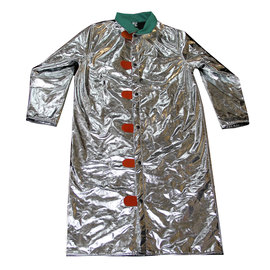 Chicago Protective Apparel Large Gray Aluminized CarbonX® Heat Resistant Coat