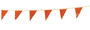 Cortina Safety Products 100' Orange Vinyl Pennant Flag