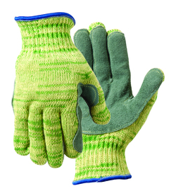 Wells Lamont Medium Whizard® METALGUARD® 7 Gauge Leather And Stainless Steel Cut Resistant Gloves  Palm And Fingertips