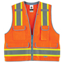 Ergodyne 2X/3X Orange GloWear® 8254HDZ Polyester Mesh/Polyester Solid Vest