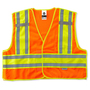 Ergodyne Large/X-Large Orange GloWear® 8245PSV Polyester Mesh/Polyester Vest