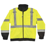 Ergodyne Medium Hi-Viz Lime/Black GloWear® 8379 300D Oxford Polyester/Polyurethane/Microfleece Jacket