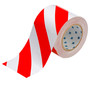 Brady® 4" X 100' Red/White 8 mil Polyester ToughStripe® Floor Marking Tape