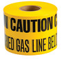 Brady® 6" X 1000' Black/Yellow 35 mil Polyethylene Identoline® Heavy-Duty Underground Warning Tape "CAUTION: BURIED GAS LINE BELOW"