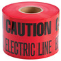 Brady® 6" X 1000' Black/Red 35 mil Polyethylene Identoline® Heavy-Duty Underground Warning Tape "CAUTION: BURIED ELECTRIC LINE BELOW"