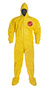 DuPont™ 4X Yellow Tychem® 2000 10 mil Chemical Protective Coveralls (With Hood, Elastic Wrists And Attached Socks)