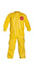 DuPont™ Large Yellow Tychem® 2000, 10 mil Chemical Protective Coveralls With Elastic Wrists And Ankles