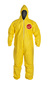 DuPont™ 4X Yellow Tychem® 2000 10 mil Tychem® 2000 Chemical Protective Coveralls (With Hood, Elastic Wrists And Attached Socks)