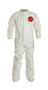 DuPont™ 3X White Tychem® 4000, 12 mil Chemical Protective Coveralls With Elastic Wrists And Attached Socks