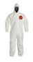 DuPont™ 7X White Tychem® 4000 12 mil Chemical Protective Coveralls (With Hood, Elastic Wrists And Ankles)