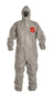 DuPont™ 4X Gray Tychem® 6000 Chemical Protective Coveralls (With Respirator Fitting Hood, Elastic Wrists And Ankles)