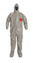 DuPont™ Medium Gray Tychem® 6000 Chemical Protective Coveralls (With Respirator Fitting Hood, Elastic Wrists And Ankles)