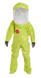 DuPont™ 4X Yellow Tychem® 10000, 28 mil Encapsulated Training Chemical Protective Suit With Expanded Back And Front Entry