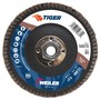 Weiler® Tiger® 4 1/2" X 5/8" - 11 80 Grit Type 27 Flap Disc