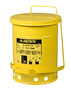 Justrite® 6 Gallon Yellow Galvanized Steel Oily Waste Can