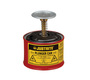 Justrite® 1 Pint Red Galvanized Steel Safety Plunger Can
