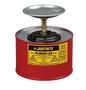 Justrite® 2 Quart Red Galvanized Steel Safety Plunger Can