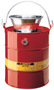 Justrite® 5 Gallon Red Galvanized Steel Drain Can