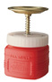 Justrite® 1 Quart Red HDPE Safety Plunger Can
