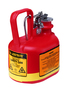 Justrite® 1/2 Gallon Red Polyethylene Safety Can