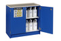 Justrite® 2 1/2 Liter Bottles Blue Wood Laminate Storage Cabinet