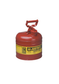 Justrite® 2 Gallon Red Galvanized Steel Safety Can