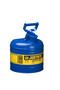 Justrite® 2 Gallon Blue Galvanized Steel Safety Can