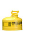 Justrite® 2 1/2 Gallon Yellow Galvanized Steel Safety Can