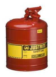 Justrite® 5 Gallon Red Galvanized Steel Safety Can