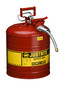 Justrite® 5 Gallon Red AccuFlow™ Galvanized Steel Safety Can