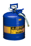 Justrite® 5 Gallon Blue AccuFlow™ Galvanized Steel Safety Can