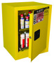 Justrite® 21" W X 27" H X 18" D" Yellow Sure-Grip® EX 18 Gauge Cold Rolled Steel Safety Cabinet
