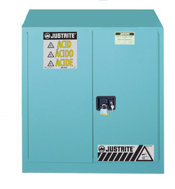 Justrite® 30 Gallon Blue Sure-Grip® EX 18 Gauge Cold Rolled Steel Safety Cabinet