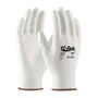 Protective Industrial Products Small G-Tek® 13 Gauge White Polyurethane Palm And Finger Coated Work Gloves With White Nylon Liner And Knit Wrist