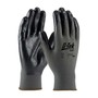 Protective Industrial Products X-Small G-Tek® 13 Gauge Black Nitrile Palm And Finger Coated Work Gloves With Gray Nylon Liner And Knit Wrist