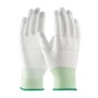 Protective Industrial Products Large CleanTeam® 13 Gauge White Polyurethane Palm And Finger Coated Work Gloves With White Nylon Liner And Knit Wrist