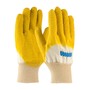Protective Industrial Products Mens Armor® Yellow Latex Palm, Finger And Knuckles Coated Work Gloves With Natural Cotton Liner And Knit Wrist