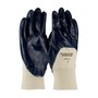 Protective Industrial Products Large ArmorLite® Blue Nitrile Palm, Finger And Knuckles Coated Work Gloves With Natural Cotton Liner And Knit Wrist
